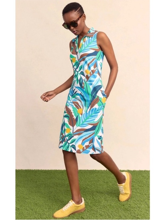 J Mclaughlin Dresses & Skirts - J. McLaughlin Ayla Dress White Multi Jungle Jewel Size Small Stretch Pockets NWT